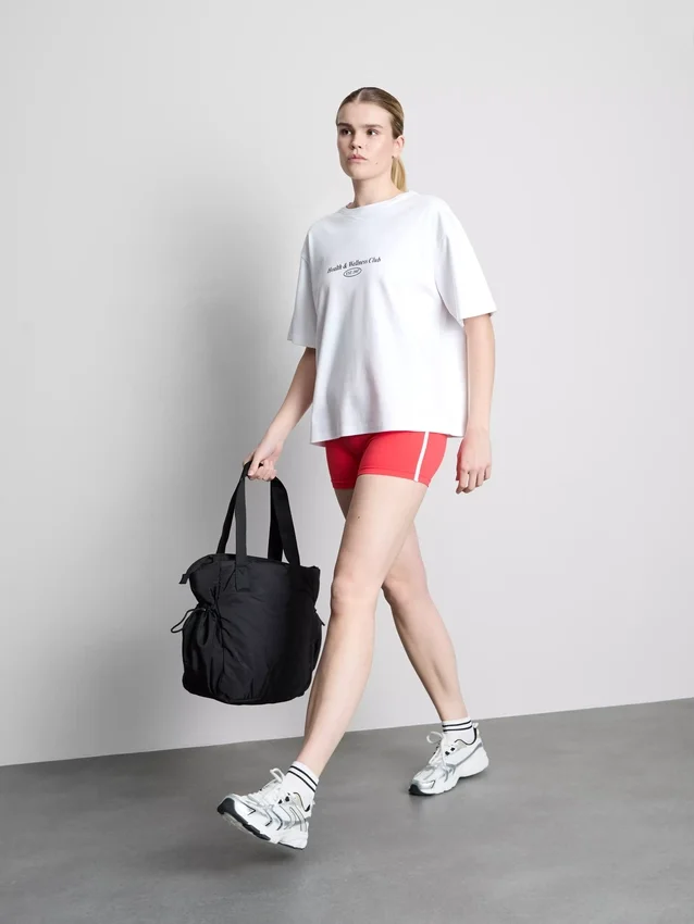 Relaxed cotton graphic active tee