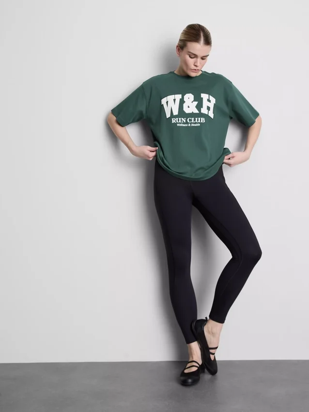 Relaxed cotton graphic active tee
