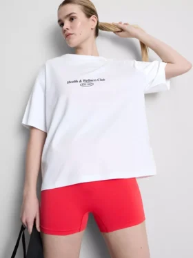 Relaxed cotton graphic active tee