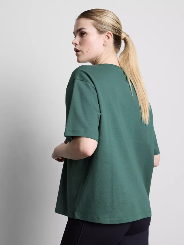Relaxed cotton graphic active tee