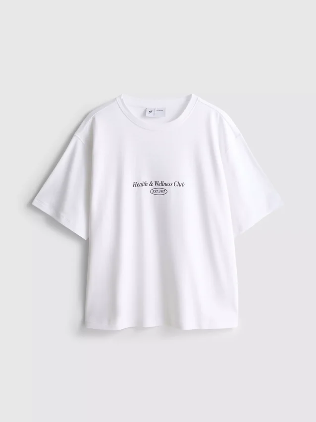 Relaxed cotton graphic active tee