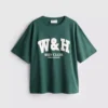 Relaxed cotton graphic active tee