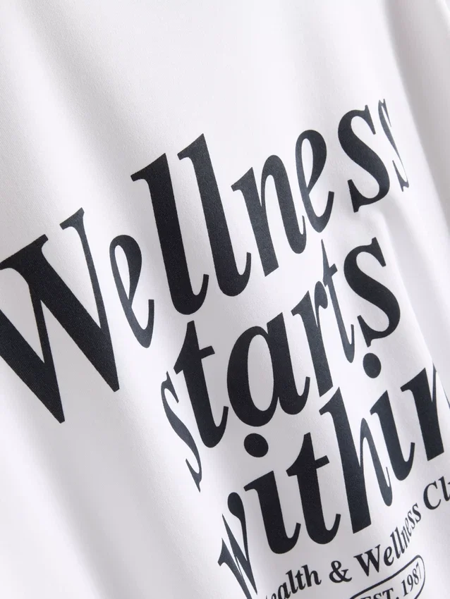 Relaxed cotton graphic active tee