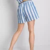 Relaxed cotton striped beach shorts