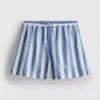 Relaxed cotton striped beach shorts
