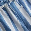 Relaxed cotton striped beach shorts