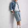 Relaxed denim shorts