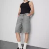 Relaxed denim shorts