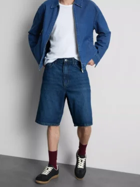 Relaxed denim shorts