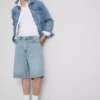 Relaxed denim shorts