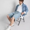Relaxed denim shorts