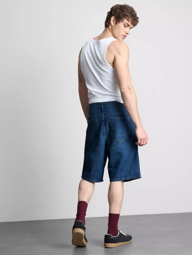 Relaxed denim shorts