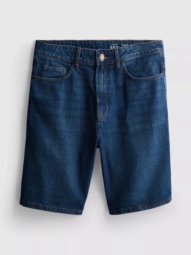 Relaxed denim shorts
