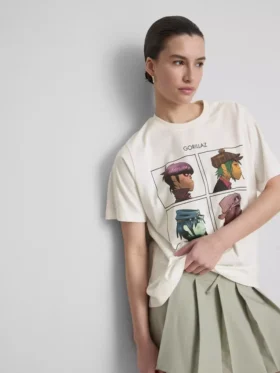 Relaxed gorillaz graphic music tee