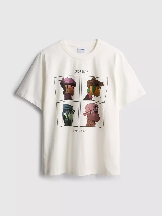 Relaxed gorillaz graphic music tee