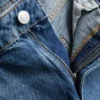 Relaxed low-rise straight-leg denim jeans