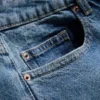 Relaxed low-rise straight-leg denim jeans