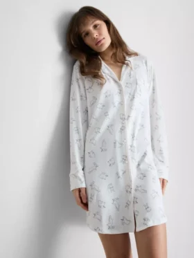 Relaxed printed boyfriend nightshirt
