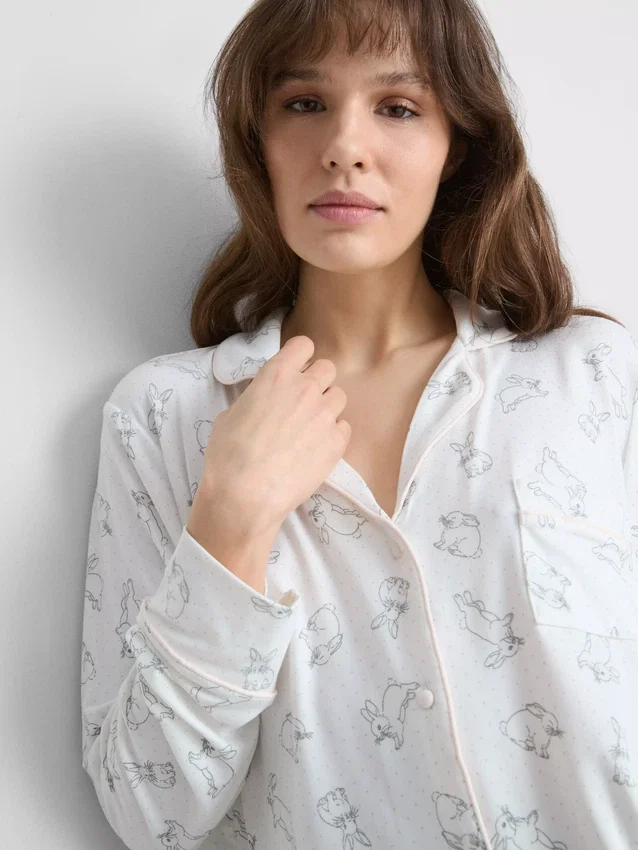 Relaxed printed boyfriend nightshirt