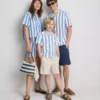 Relaxed stripe beach shirt