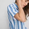 Relaxed stripe beach shirt