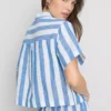 Relaxed stripe beach shirt