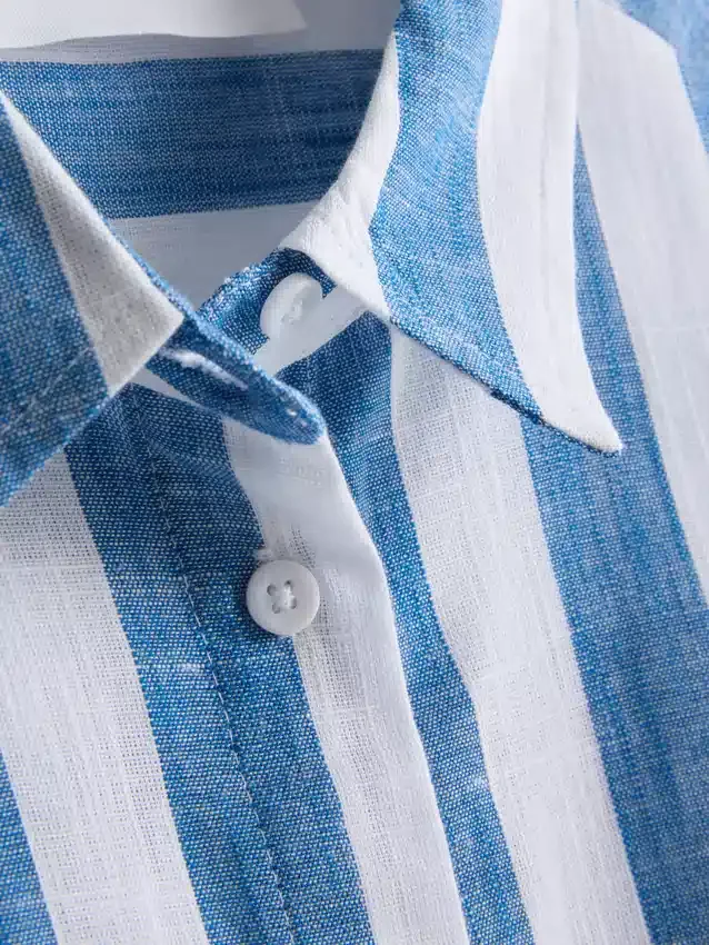 Relaxed stripe beach shirt