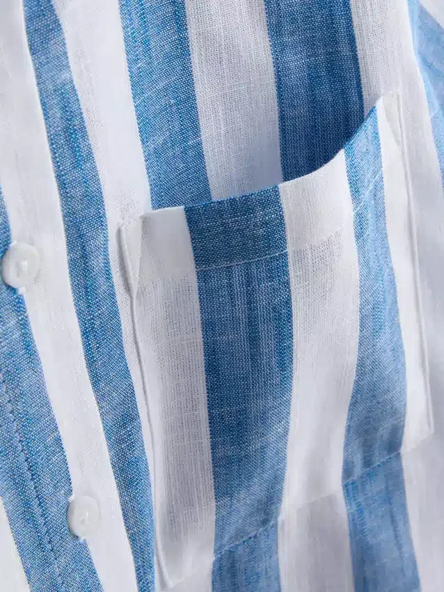 Relaxed stripe beach shirt