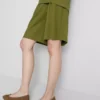 Relaxed textured bermuda shorts