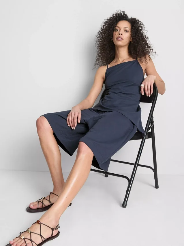 Relaxed textured bermuda shorts