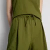 Relaxed textured bermuda shorts