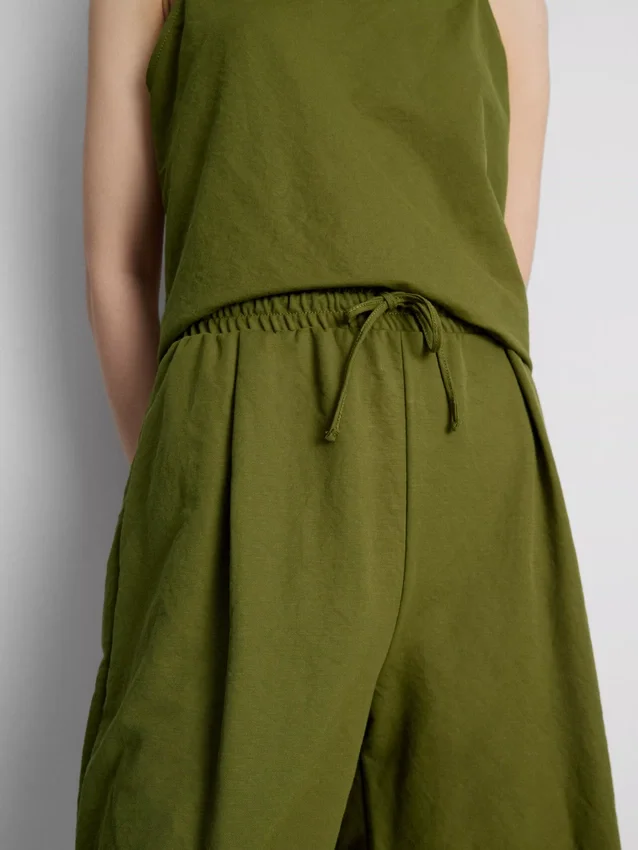 Relaxed textured bermuda shorts