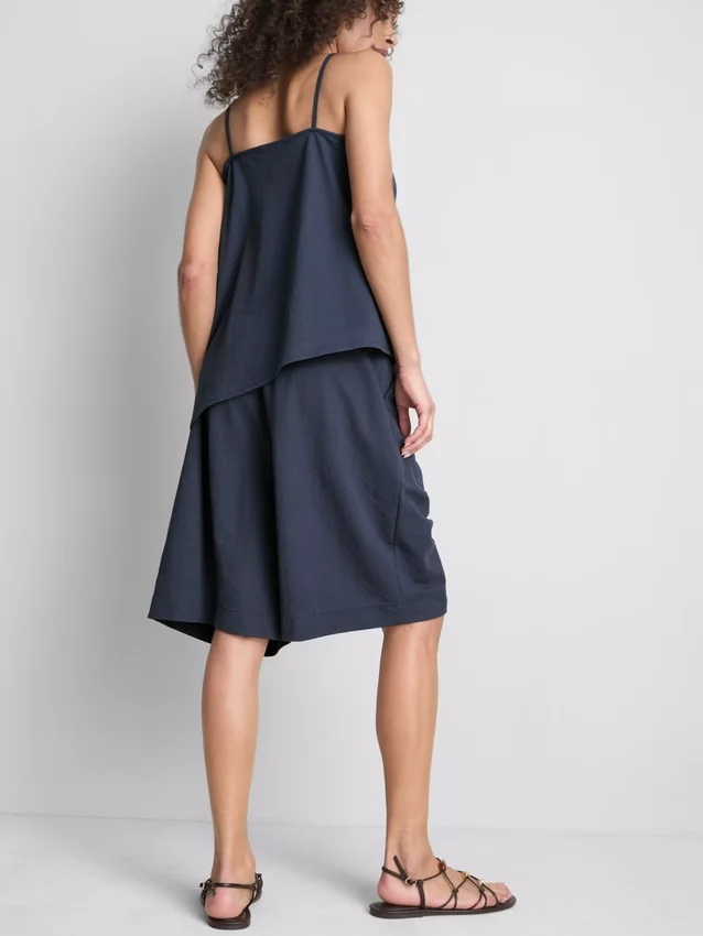 Relaxed textured bermuda shorts