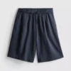 Relaxed textured bermuda shorts