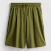 Relaxed textured bermuda shorts