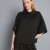 Relaxed textured satin shirt