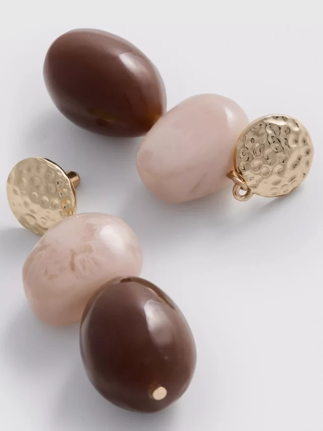 Resin drop earrings