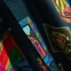 Resort print revere collar shirt