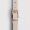 Reversible belt with metallic buckle