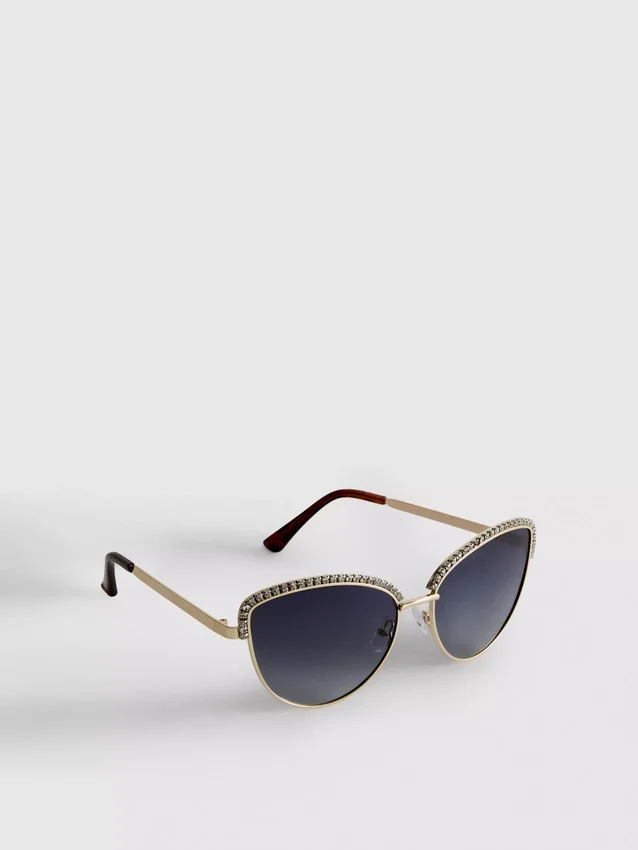 Rhinestone cat eye sunglasses