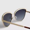 Rhinestone cat eye sunglasses