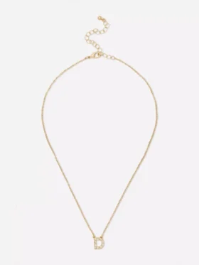 Rhinestone initial necklace