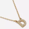 Rhinestone initial necklace