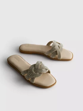 Rhinestone mule sandals