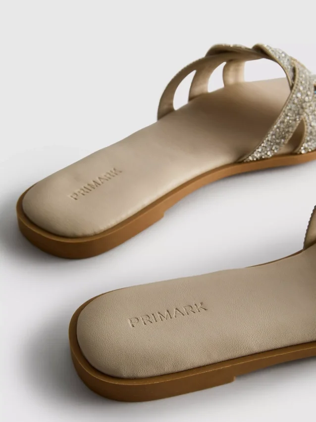 Rhinestone mule sandals