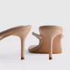 Rhinestone toe post heeled sandals