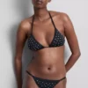 Rhinestone triangle bikini top