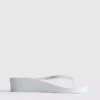 Rhinestone wedge flip flops