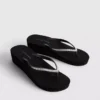 Rhinestone wedge flip flops