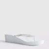 Rhinestone wedge flip flops